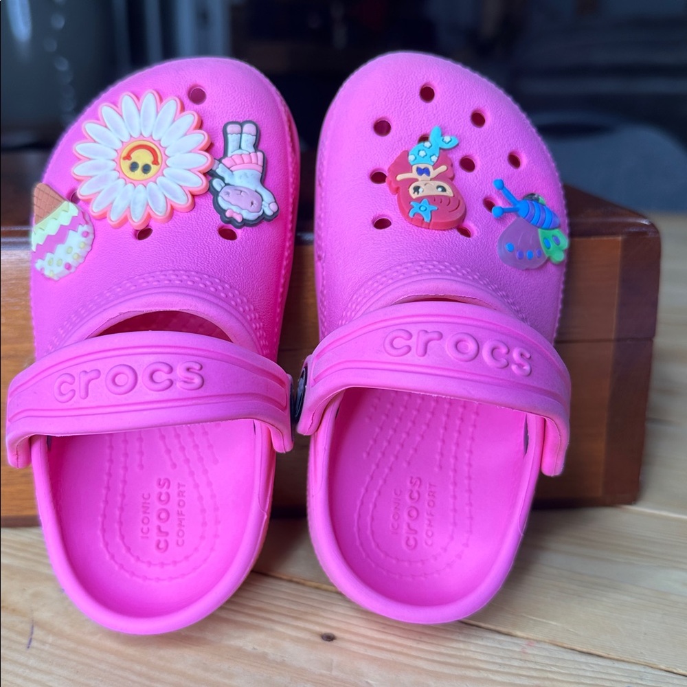 Crocs Girls shoes SZ C7 Pink ! - Picture 5 of 6